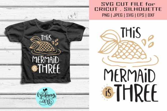 A Playful Mermaid SVG for Birthday T-Shirt Graphics