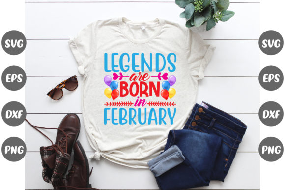 A Versatile Graphic Asset for February Birthday T-Shirt Designs