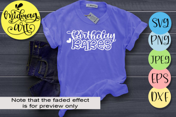 Birthday Babes Graphics for T-Shirt Designs & Content Publishing