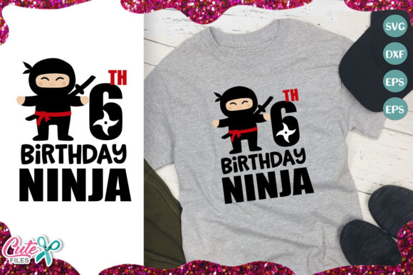 Birthday Ninja Graphics: A Bold T-Shirt Design