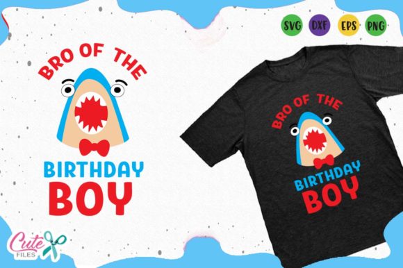 Bro of the Birthday Shark: A Playful T-Shirt Design for Local Brands