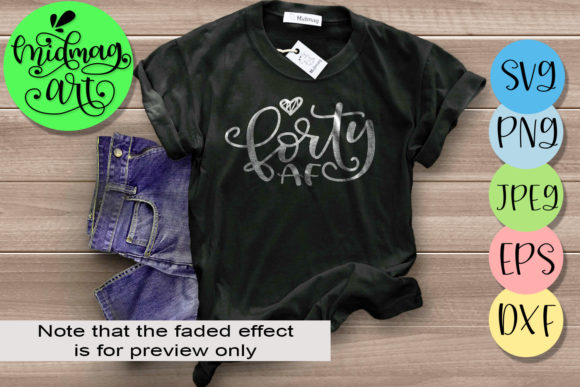 Forty Af: A Bold Birthday Graphic for Modern T-Shirt Designs