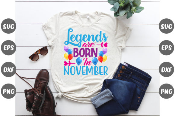 November Birthday Graphics: A T-Shirt Design Asset Review
