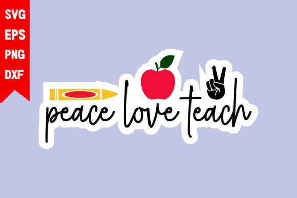 Peace Love Teach: A Versatile T-Shirt Graphics Asset
