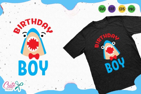 Shark Birthday Boy: A Fun Graphic for T-Shirt Designs