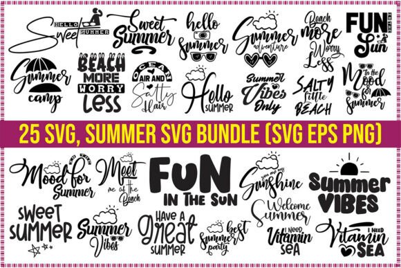Summer SVG Design Bundle: Perfect for T-Shirt Designs and Graphics